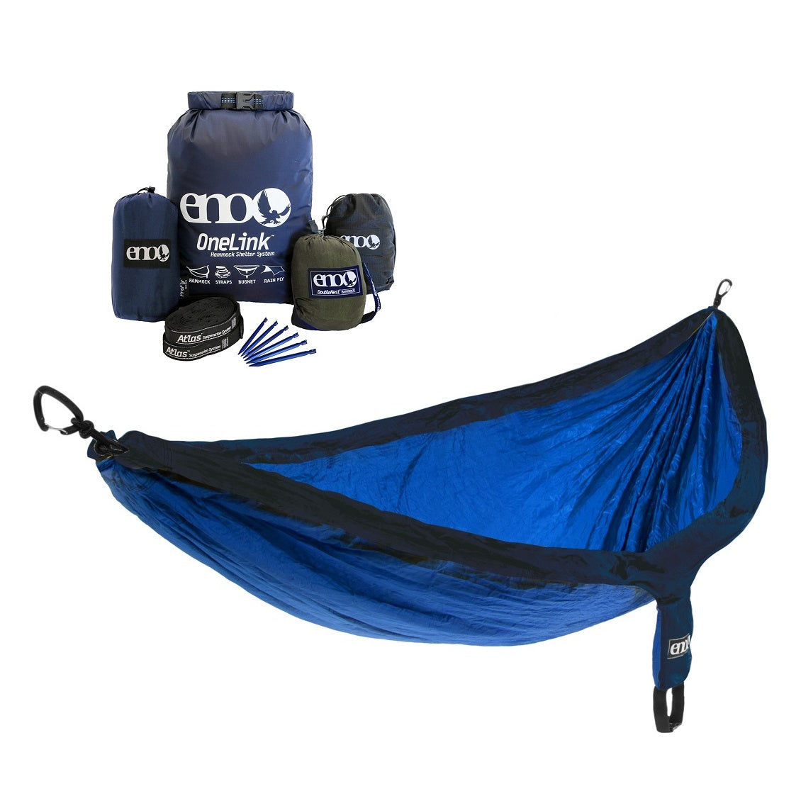eno Single Nest Hammock 黒と青 SingleNest Hammock Shelter System